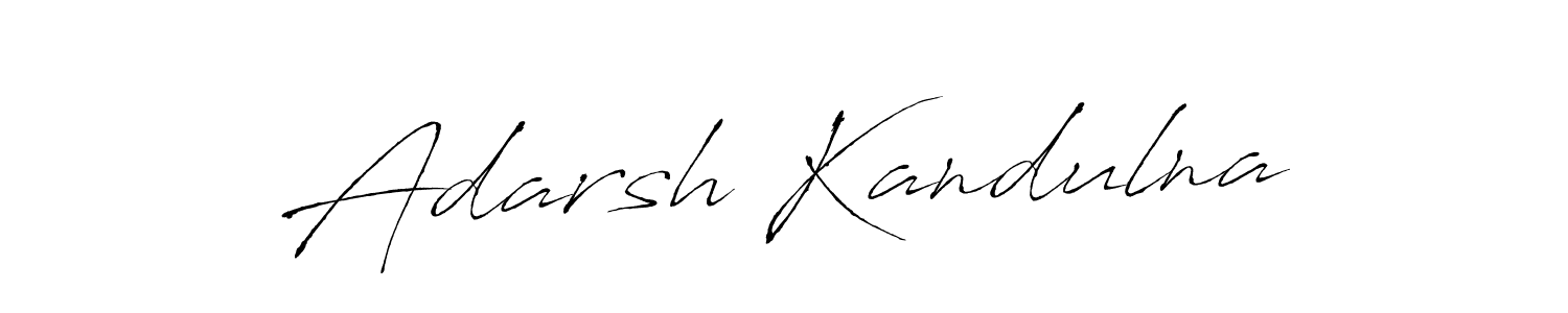 How to make Adarsh Kandulna name signature. Use Antro_Vectra style for creating short signs online. This is the latest handwritten sign. Adarsh Kandulna signature style 6 images and pictures png