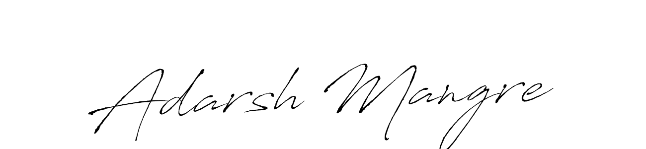 Make a beautiful signature design for name Adarsh Mangre. With this signature (Antro_Vectra) style, you can create a handwritten signature for free. Adarsh Mangre signature style 6 images and pictures png
