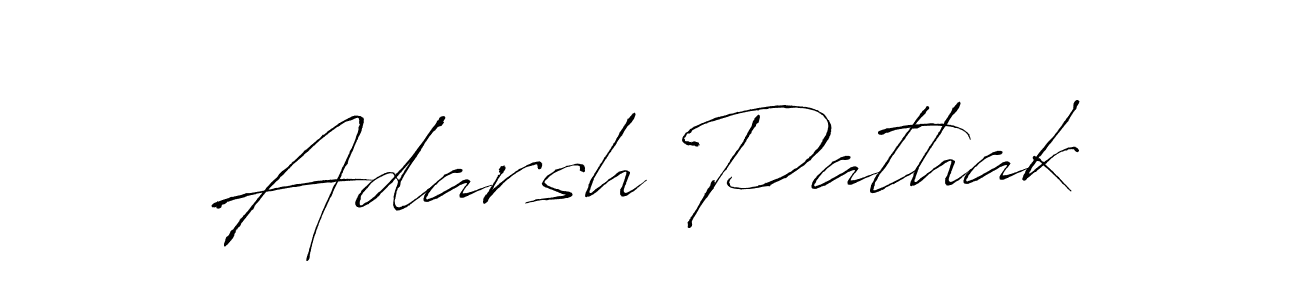 Make a beautiful signature design for name Adarsh Pathak. With this signature (Antro_Vectra) style, you can create a handwritten signature for free. Adarsh Pathak signature style 6 images and pictures png