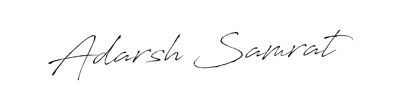 Make a beautiful signature design for name Adarsh Samrat. With this signature (Antro_Vectra) style, you can create a handwritten signature for free. Adarsh Samrat signature style 6 images and pictures png