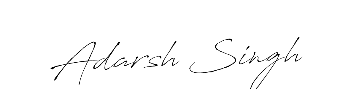 Design your own signature with our free online signature maker. With this signature software, you can create a handwritten (Antro_Vectra) signature for name Adarsh Singh. Adarsh Singh signature style 6 images and pictures png