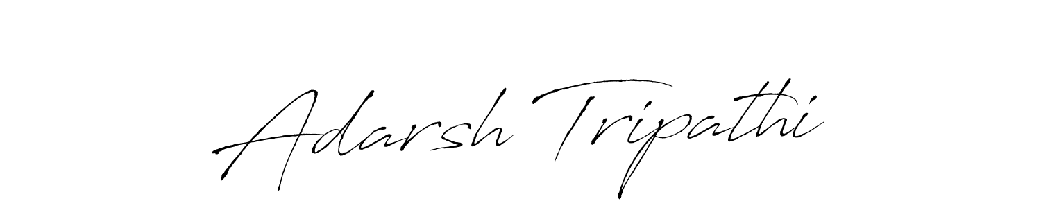 How to make Adarsh Tripathi name signature. Use Antro_Vectra style for creating short signs online. This is the latest handwritten sign. Adarsh Tripathi signature style 6 images and pictures png