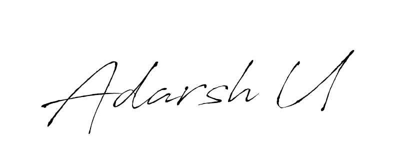 Make a beautiful signature design for name Adarsh U. Use this online signature maker to create a handwritten signature for free. Adarsh U signature style 6 images and pictures png