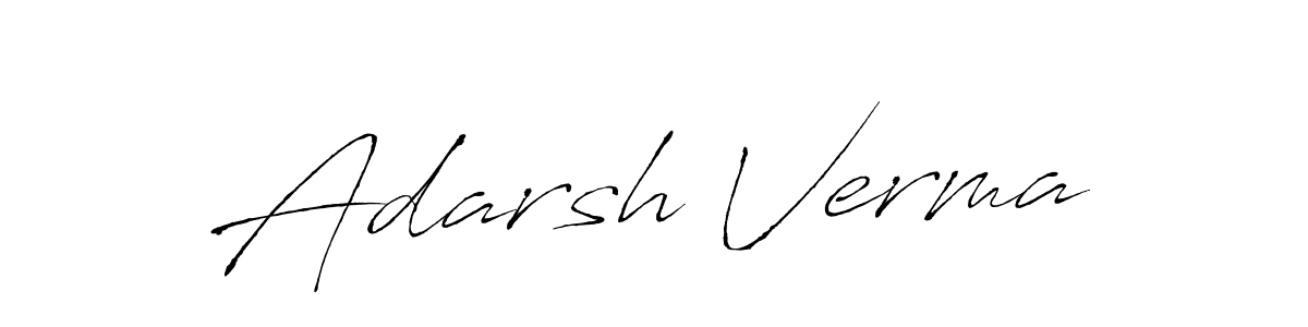 How to make Adarsh Verma name signature. Use Antro_Vectra style for creating short signs online. This is the latest handwritten sign. Adarsh Verma signature style 6 images and pictures png