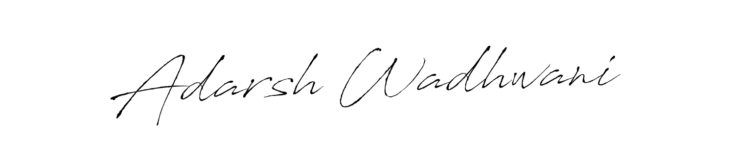 You can use this online signature creator to create a handwritten signature for the name Adarsh Wadhwani. This is the best online autograph maker. Adarsh Wadhwani signature style 6 images and pictures png