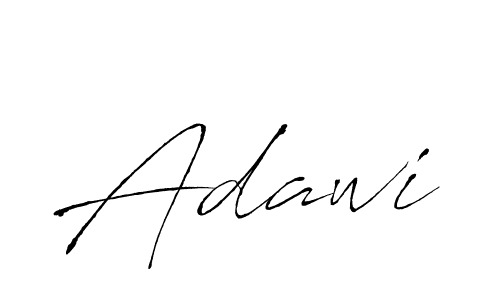 Design your own signature with our free online signature maker. With this signature software, you can create a handwritten (Antro_Vectra) signature for name Adawi. Adawi signature style 6 images and pictures png