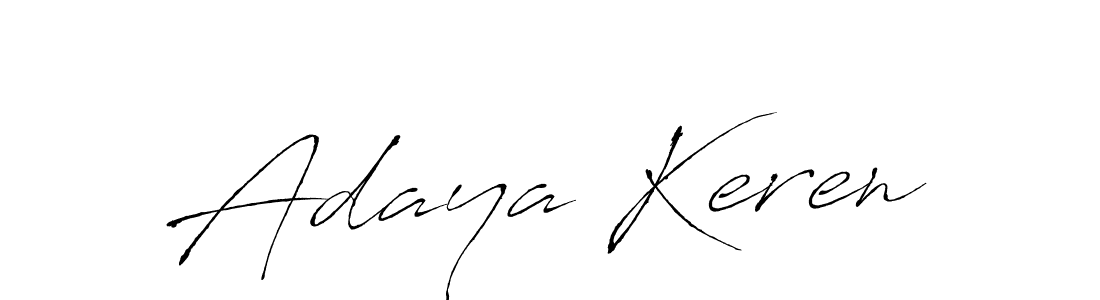 How to make Adaya Keren name signature. Use Antro_Vectra style for creating short signs online. This is the latest handwritten sign. Adaya Keren signature style 6 images and pictures png