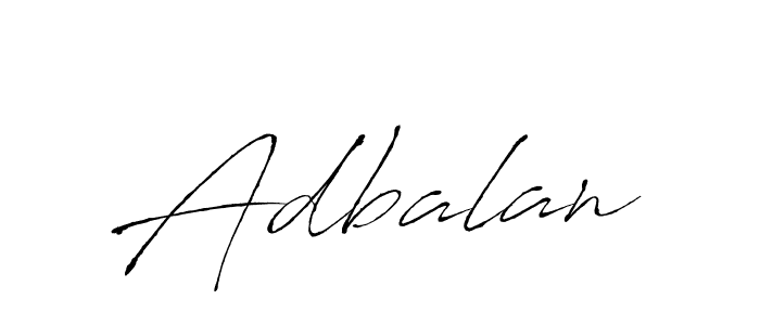 Design your own signature with our free online signature maker. With this signature software, you can create a handwritten (Antro_Vectra) signature for name Adbalan. Adbalan signature style 6 images and pictures png