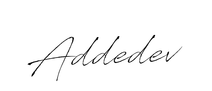 Make a beautiful signature design for name Addedev. With this signature (Antro_Vectra) style, you can create a handwritten signature for free. Addedev signature style 6 images and pictures png