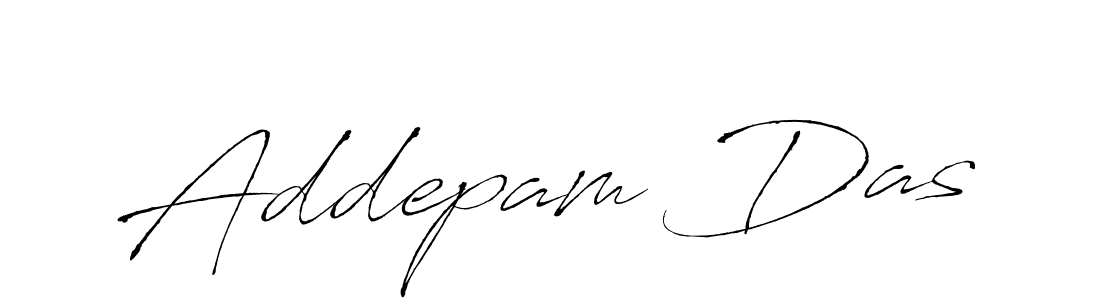 How to make Addepam Das name signature. Use Antro_Vectra style for creating short signs online. This is the latest handwritten sign. Addepam Das signature style 6 images and pictures png