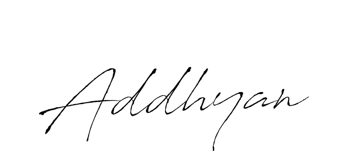 Create a beautiful signature design for name Addhyan. With this signature (Antro_Vectra) fonts, you can make a handwritten signature for free. Addhyan signature style 6 images and pictures png