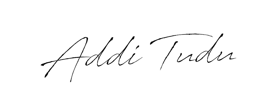 Also we have Addi Tudu name is the best signature style. Create professional handwritten signature collection using Antro_Vectra autograph style. Addi Tudu signature style 6 images and pictures png