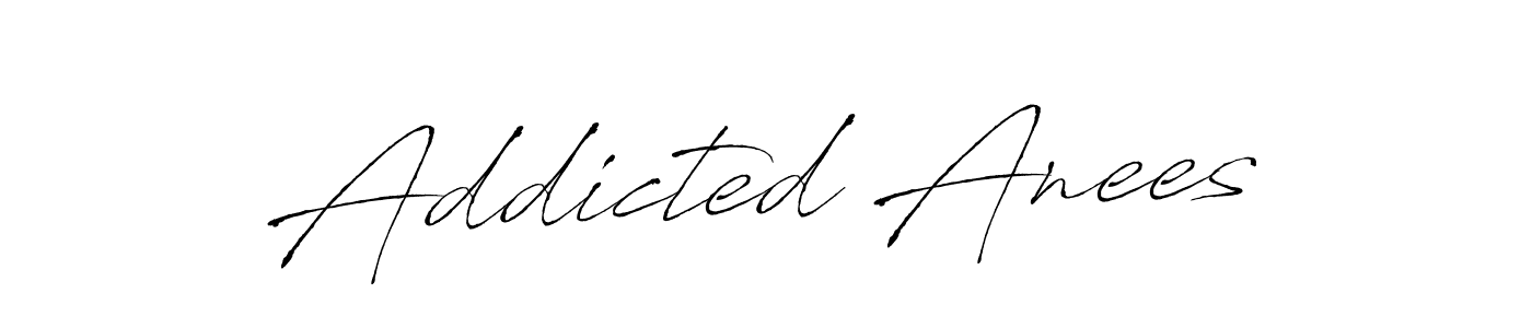 Design your own signature with our free online signature maker. With this signature software, you can create a handwritten (Antro_Vectra) signature for name Addicted Anees. Addicted Anees signature style 6 images and pictures png