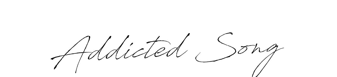 Make a beautiful signature design for name Addicted Song. With this signature (Antro_Vectra) style, you can create a handwritten signature for free. Addicted Song signature style 6 images and pictures png