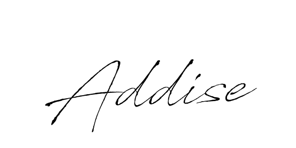 Use a signature maker to create a handwritten signature online. With this signature software, you can design (Antro_Vectra) your own signature for name Addise. Addise signature style 6 images and pictures png