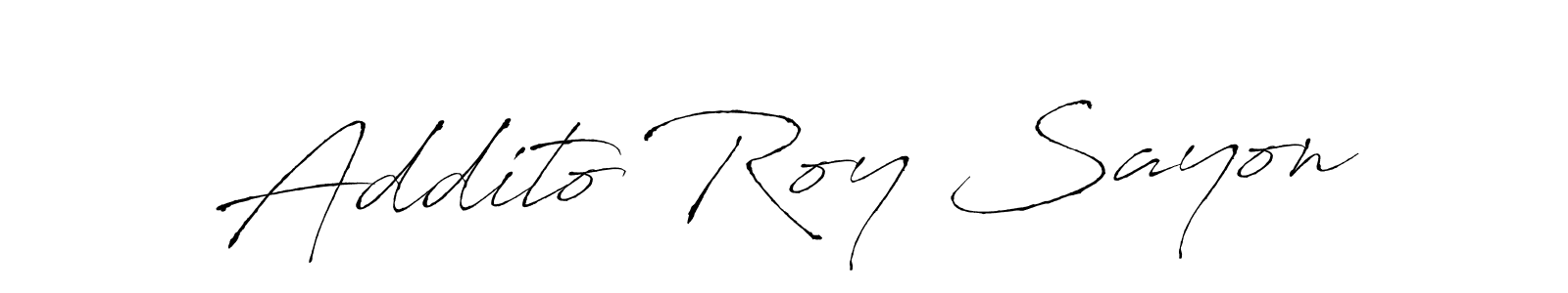 Once you've used our free online signature maker to create your best signature Antro_Vectra style, it's time to enjoy all of the benefits that Addito Roy Sayon name signing documents. Addito Roy Sayon signature style 6 images and pictures png