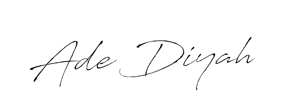 Also we have Ade Diyah name is the best signature style. Create professional handwritten signature collection using Antro_Vectra autograph style. Ade Diyah signature style 6 images and pictures png