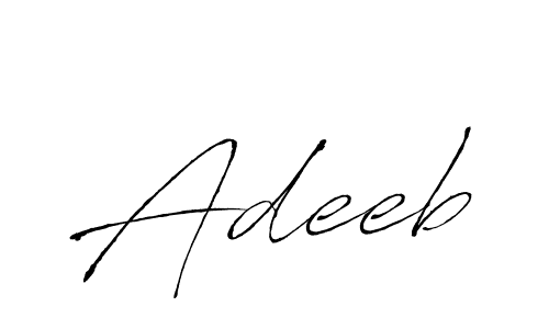 Design your own signature with our free online signature maker. With this signature software, you can create a handwritten (Antro_Vectra) signature for name Adeeb. Adeeb signature style 6 images and pictures png