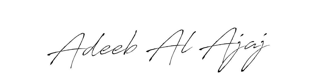How to make Adeeb Al Ajaj name signature. Use Antro_Vectra style for creating short signs online. This is the latest handwritten sign. Adeeb Al Ajaj signature style 6 images and pictures png