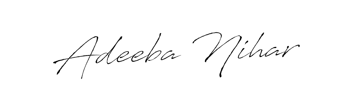 Similarly Antro_Vectra is the best handwritten signature design. Signature creator online .You can use it as an online autograph creator for name Adeeba Nihar. Adeeba Nihar signature style 6 images and pictures png