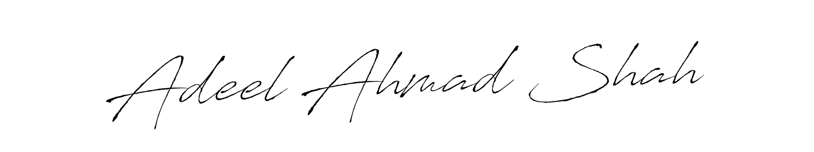 Make a beautiful signature design for name Adeel Ahmad Shah. With this signature (Antro_Vectra) style, you can create a handwritten signature for free. Adeel Ahmad Shah signature style 6 images and pictures png