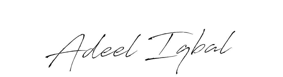 Adeel Iqbal stylish signature style. Best Handwritten Sign (Antro_Vectra) for my name. Handwritten Signature Collection Ideas for my name Adeel Iqbal. Adeel Iqbal signature style 6 images and pictures png