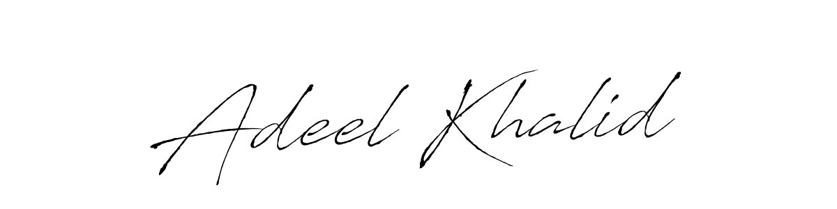 The best way (Antro_Vectra) to make a short signature is to pick only two or three words in your name. The name Adeel Khalid include a total of six letters. For converting this name. Adeel Khalid signature style 6 images and pictures png