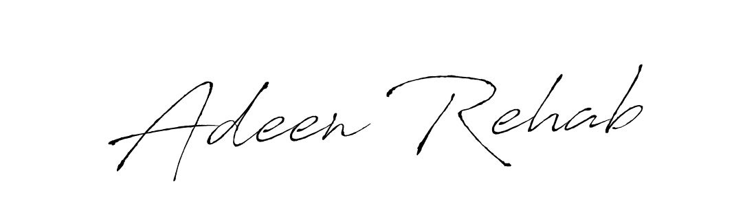 How to make Adeen Rehab name signature. Use Antro_Vectra style for creating short signs online. This is the latest handwritten sign. Adeen Rehab signature style 6 images and pictures png