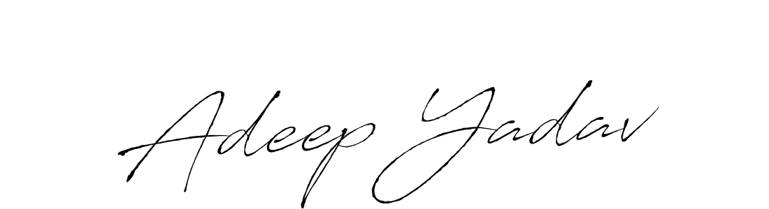 Make a beautiful signature design for name Adeep Yadav. With this signature (Antro_Vectra) style, you can create a handwritten signature for free. Adeep Yadav signature style 6 images and pictures png