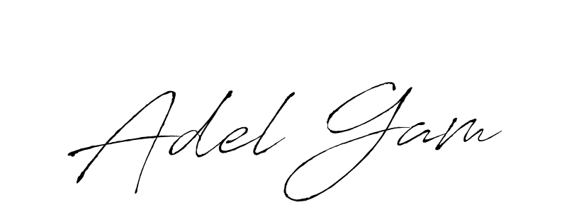 Adel Gam stylish signature style. Best Handwritten Sign (Antro_Vectra) for my name. Handwritten Signature Collection Ideas for my name Adel Gam. Adel Gam signature style 6 images and pictures png