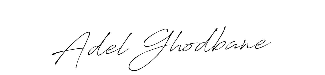 How to make Adel Ghodbane name signature. Use Antro_Vectra style for creating short signs online. This is the latest handwritten sign. Adel Ghodbane signature style 6 images and pictures png