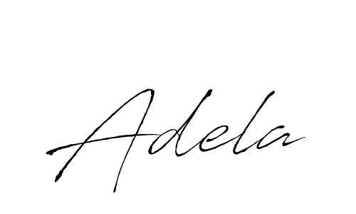 Design your own signature with our free online signature maker. With this signature software, you can create a handwritten (Antro_Vectra) signature for name Adela. Adela signature style 6 images and pictures png