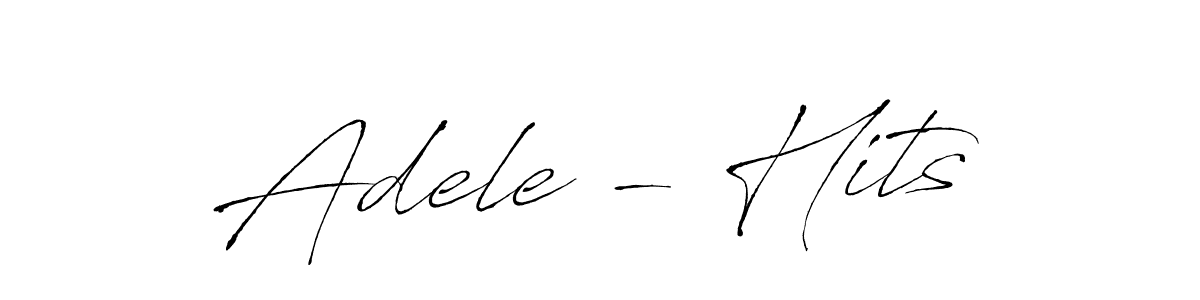 Create a beautiful signature design for name Adele - Hits. With this signature (Antro_Vectra) fonts, you can make a handwritten signature for free. Adele - Hits signature style 6 images and pictures png