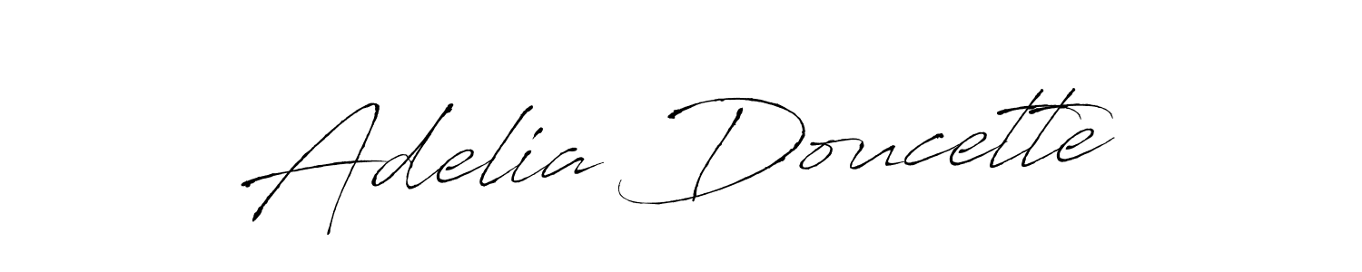 Make a beautiful signature design for name Adelia Doucette. With this signature (Antro_Vectra) style, you can create a handwritten signature for free. Adelia Doucette signature style 6 images and pictures png