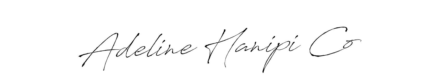 The best way (Antro_Vectra) to make a short signature is to pick only two or three words in your name. The name Adeline Hanipi Co include a total of six letters. For converting this name. Adeline Hanipi Co signature style 6 images and pictures png