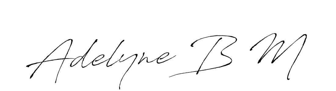 Adelyne B M stylish signature style. Best Handwritten Sign (Antro_Vectra) for my name. Handwritten Signature Collection Ideas for my name Adelyne B M. Adelyne B M signature style 6 images and pictures png