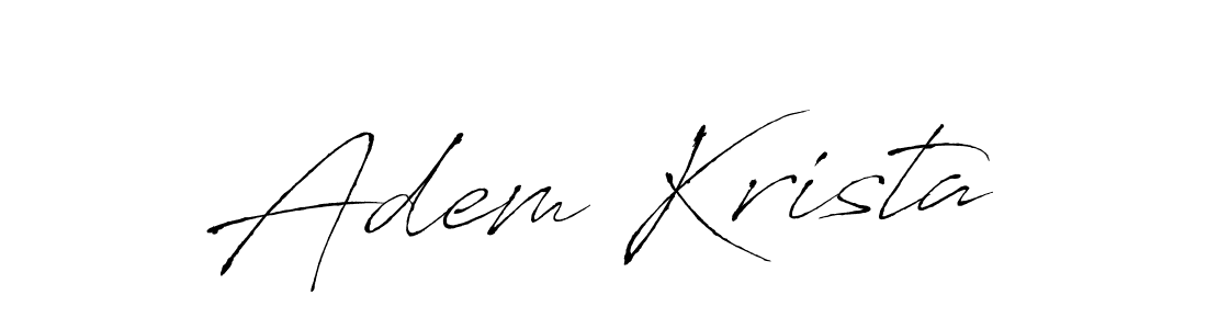 Design your own signature with our free online signature maker. With this signature software, you can create a handwritten (Antro_Vectra) signature for name Adem Krista. Adem Krista signature style 6 images and pictures png