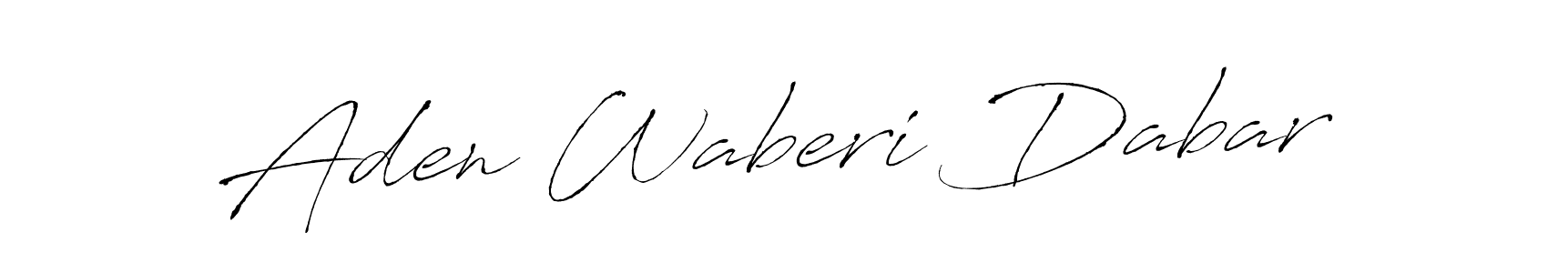 Also You can easily find your signature by using the search form. We will create Aden Waberi Dabar name handwritten signature images for you free of cost using Antro_Vectra sign style. Aden Waberi Dabar signature style 6 images and pictures png