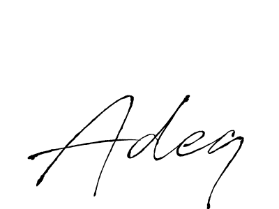 Use a signature maker to create a handwritten signature online. With this signature software, you can design (Antro_Vectra) your own signature for name Adeq. Adeq signature style 6 images and pictures png