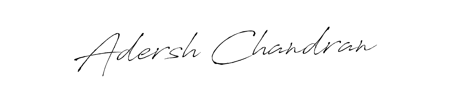 Antro_Vectra is a professional signature style that is perfect for those who want to add a touch of class to their signature. It is also a great choice for those who want to make their signature more unique. Get Adersh Chandran name to fancy signature for free. Adersh Chandran signature style 6 images and pictures png