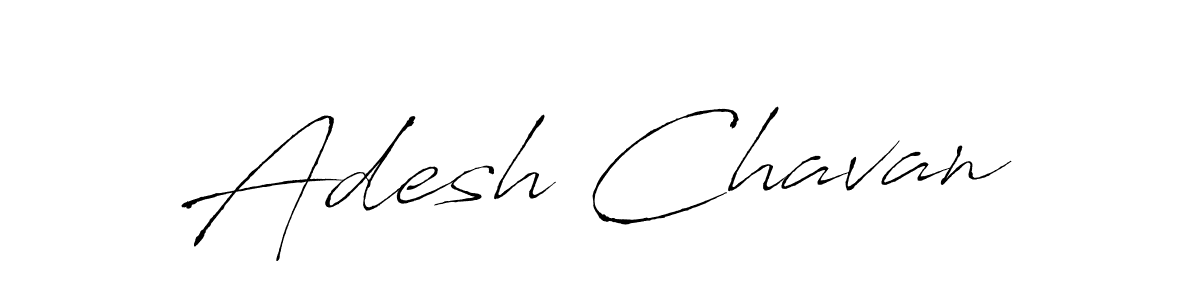 Make a beautiful signature design for name Adesh Chavan. With this signature (Antro_Vectra) style, you can create a handwritten signature for free. Adesh Chavan signature style 6 images and pictures png