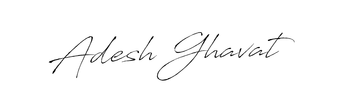 How to make Adesh Ghavat name signature. Use Antro_Vectra style for creating short signs online. This is the latest handwritten sign. Adesh Ghavat signature style 6 images and pictures png