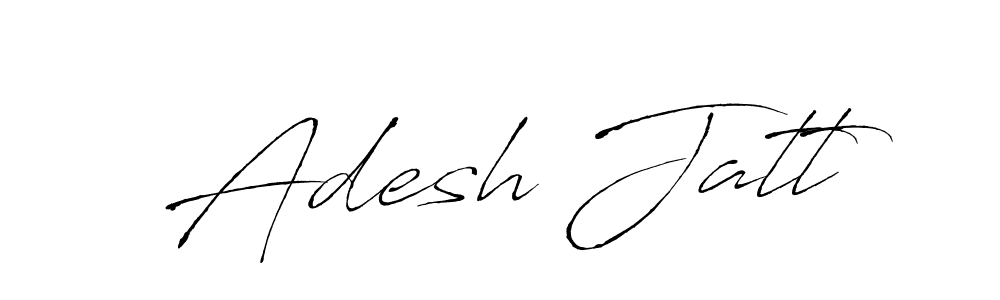 Design your own signature with our free online signature maker. With this signature software, you can create a handwritten (Antro_Vectra) signature for name Adesh Jatt. Adesh Jatt signature style 6 images and pictures png