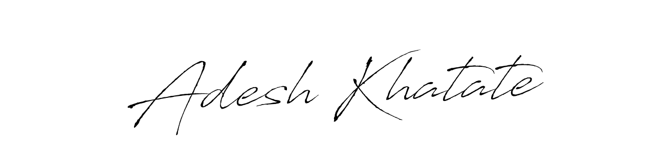 Design your own signature with our free online signature maker. With this signature software, you can create a handwritten (Antro_Vectra) signature for name Adesh Khatate. Adesh Khatate signature style 6 images and pictures png