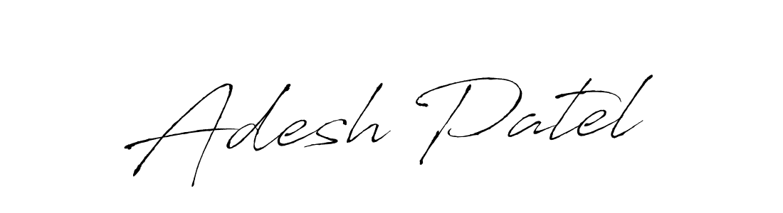 Design your own signature with our free online signature maker. With this signature software, you can create a handwritten (Antro_Vectra) signature for name Adesh Patel. Adesh Patel signature style 6 images and pictures png