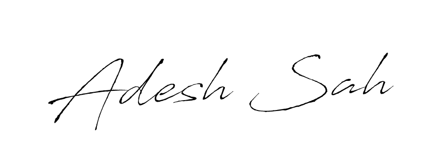 Adesh Sah stylish signature style. Best Handwritten Sign (Antro_Vectra) for my name. Handwritten Signature Collection Ideas for my name Adesh Sah. Adesh Sah signature style 6 images and pictures png
