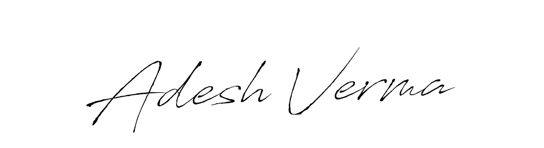 How to make Adesh Verma name signature. Use Antro_Vectra style for creating short signs online. This is the latest handwritten sign. Adesh Verma signature style 6 images and pictures png