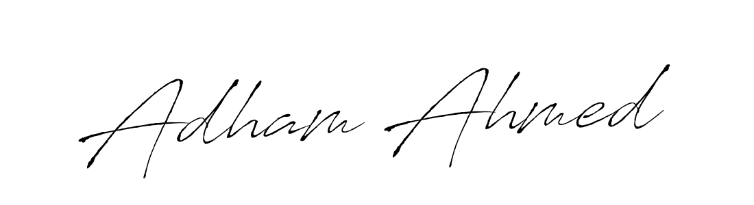 Make a beautiful signature design for name Adham Ahmed. With this signature (Antro_Vectra) style, you can create a handwritten signature for free. Adham Ahmed signature style 6 images and pictures png