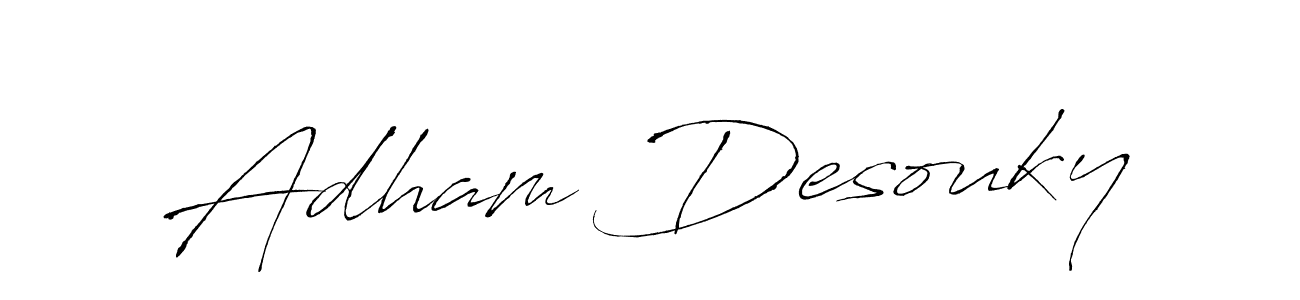 Adham Desouky stylish signature style. Best Handwritten Sign (Antro_Vectra) for my name. Handwritten Signature Collection Ideas for my name Adham Desouky. Adham Desouky signature style 6 images and pictures png
