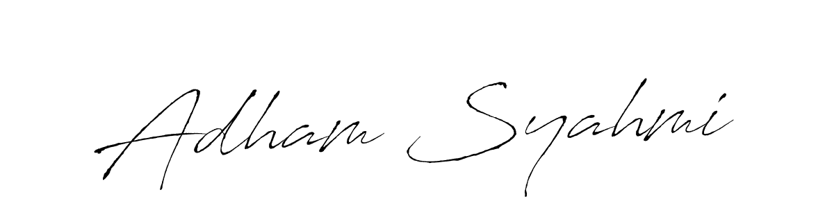 Adham Syahmi stylish signature style. Best Handwritten Sign (Antro_Vectra) for my name. Handwritten Signature Collection Ideas for my name Adham Syahmi. Adham Syahmi signature style 6 images and pictures png